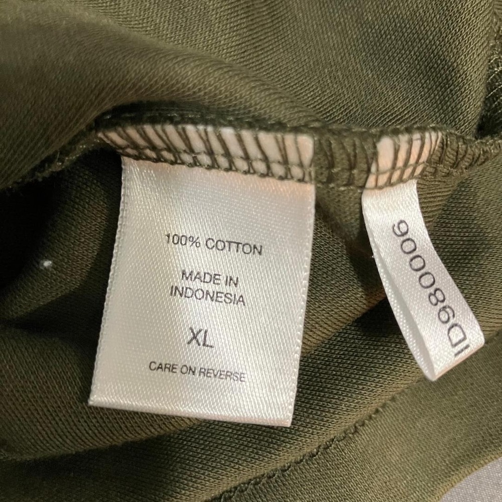 NWT New York & Company Olive Green Cotton Sleeveless Split Neck Shift Dress XL - Picture 7 of 8
